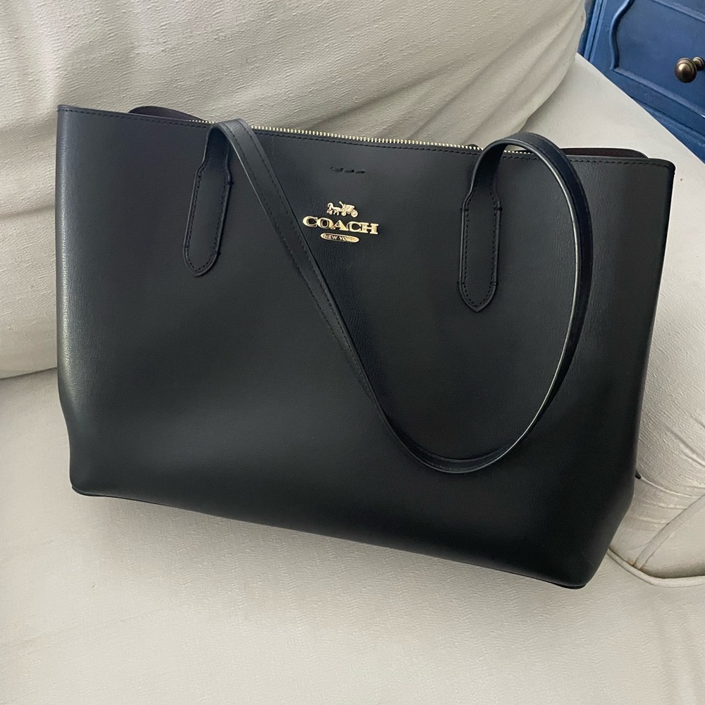 Coach Outline Signature Zip Tote, Large